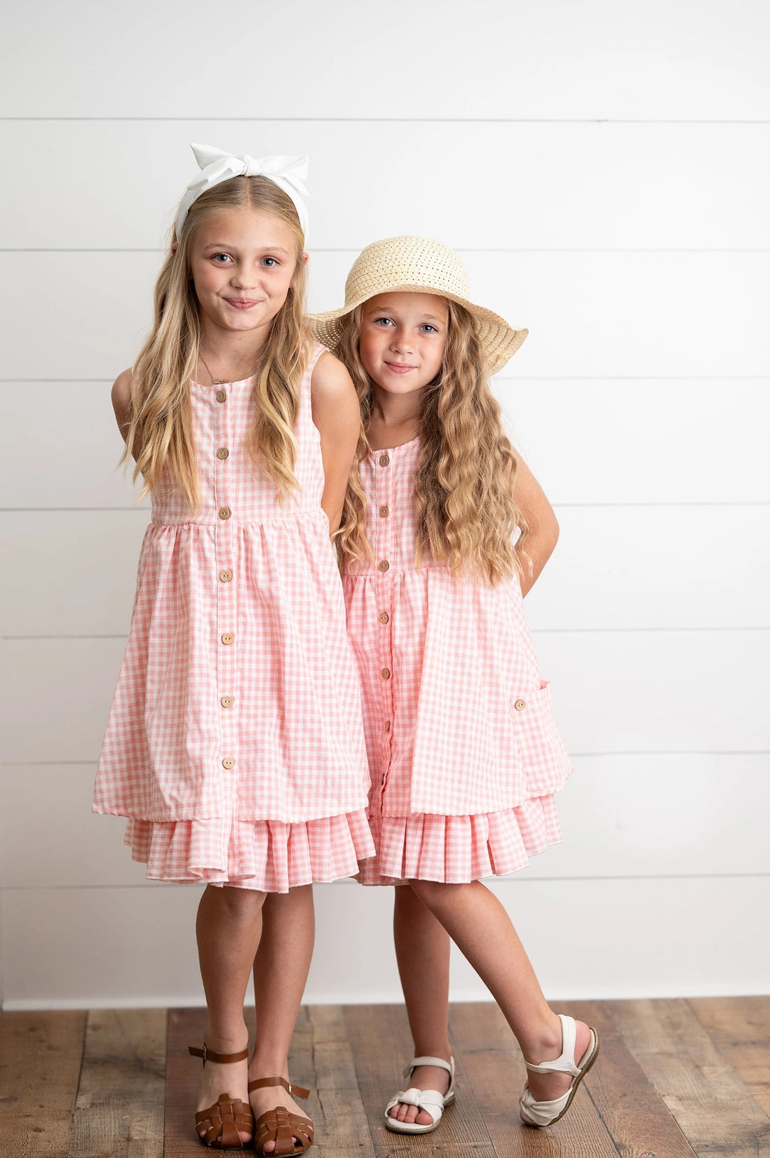 Pink & White Gingham Dress