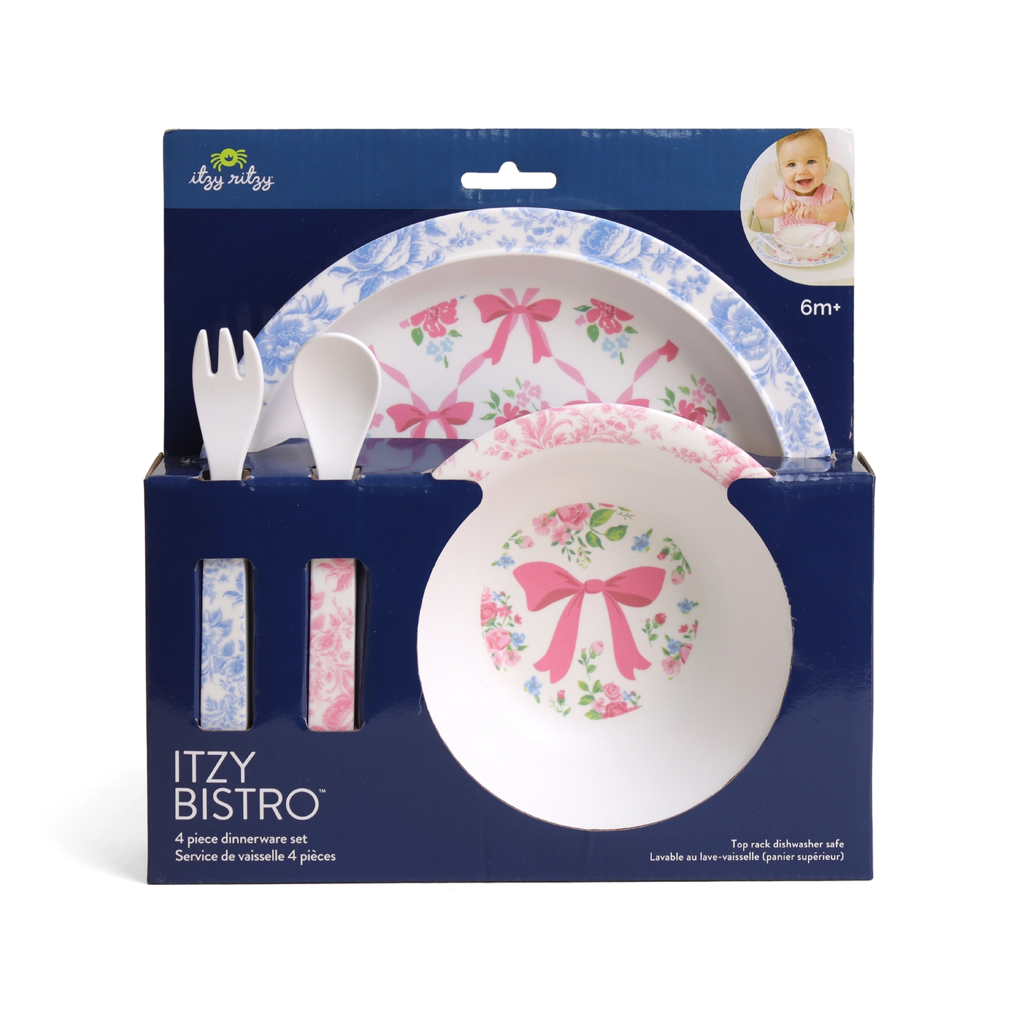 4 Piece Dining Set- Ribbons & Roses