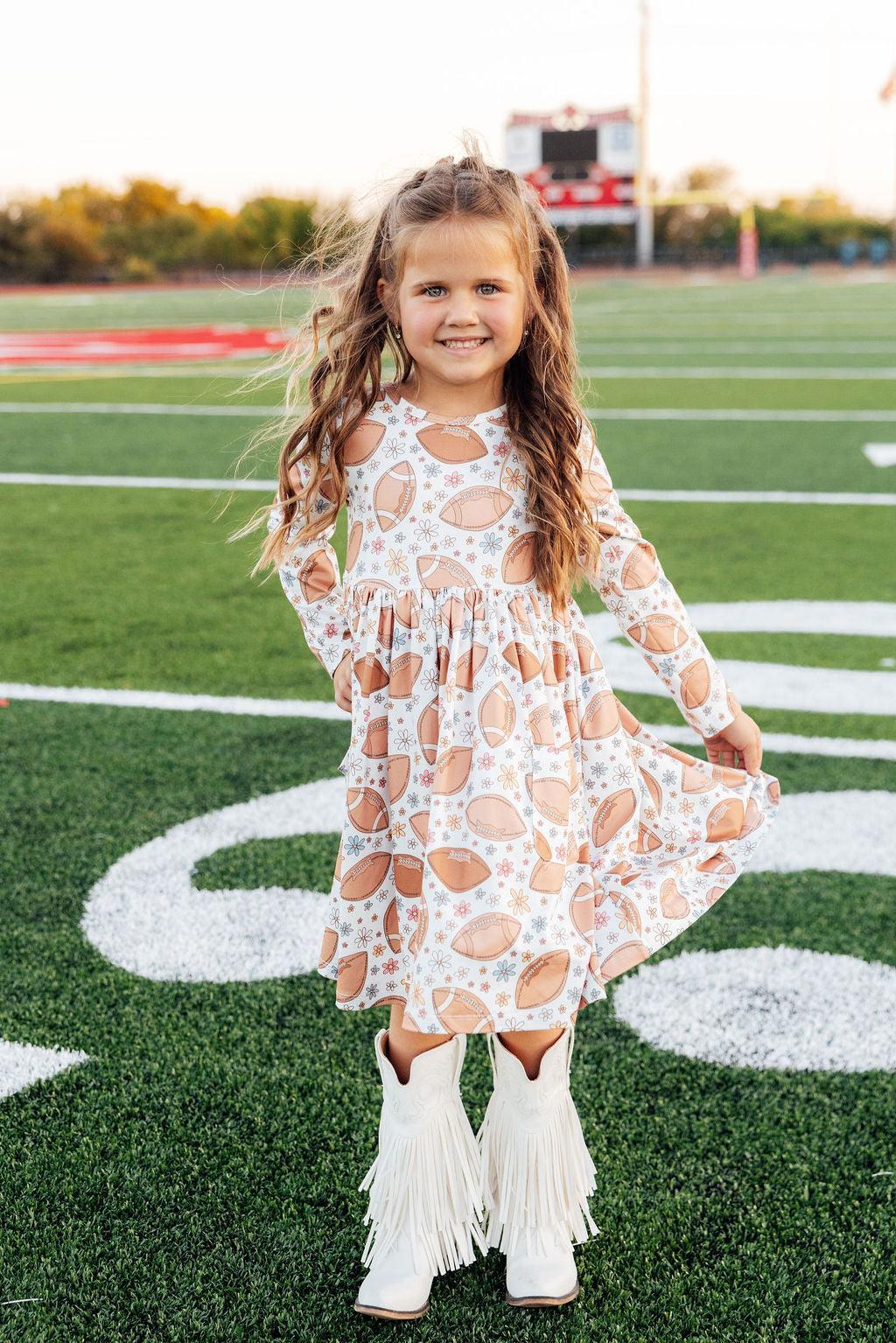 Football Floral Twirl Dress