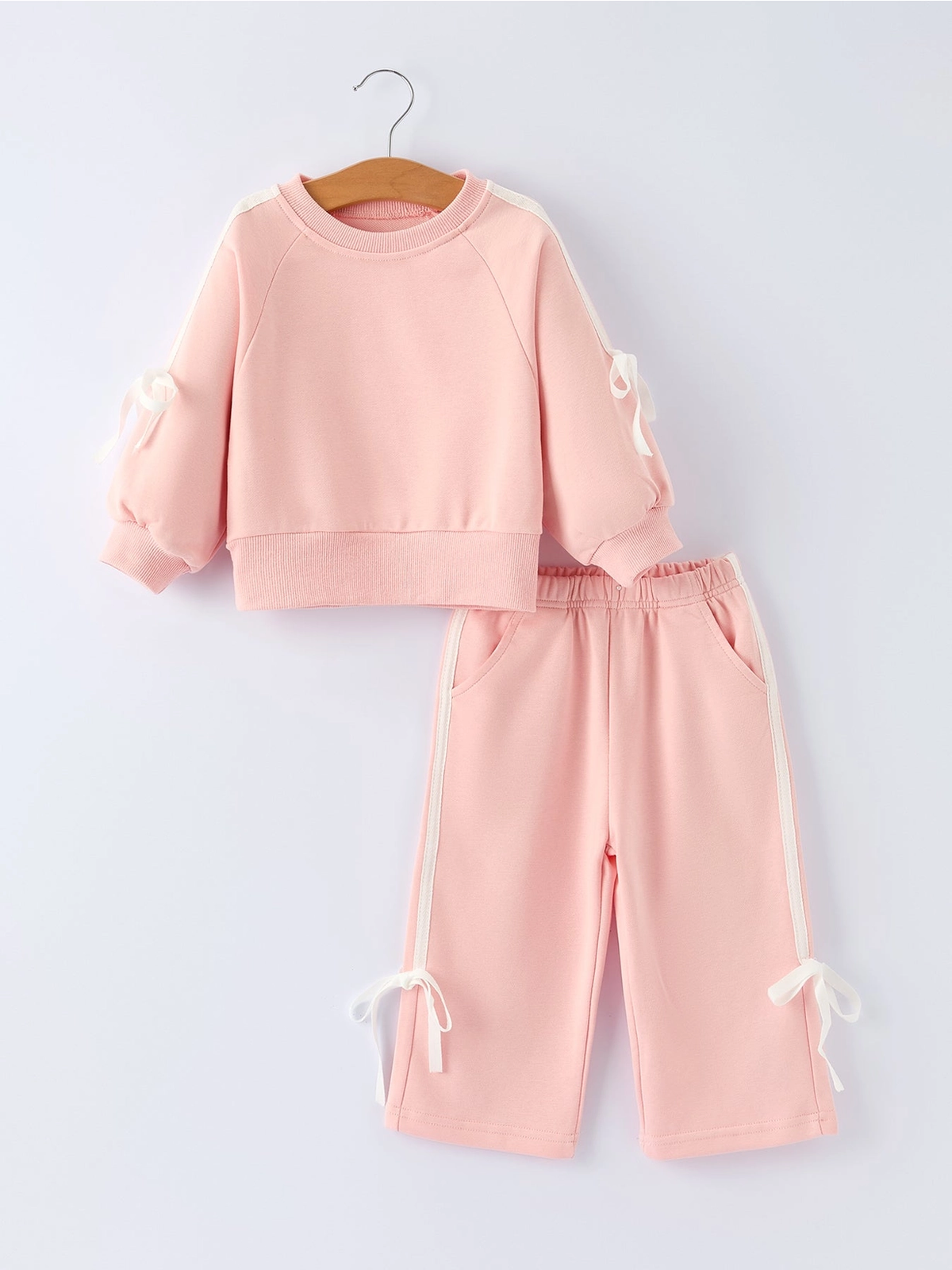 Pink Bow Jogger Set