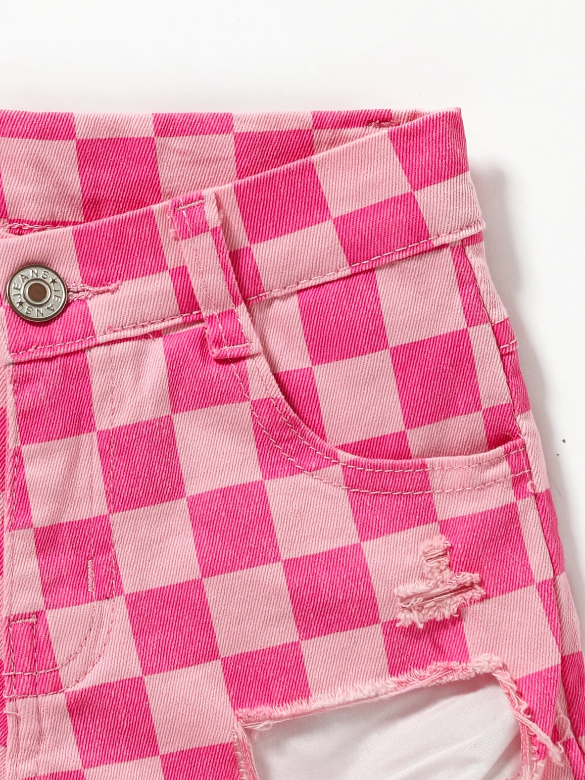 Pink Checkered Shorts
