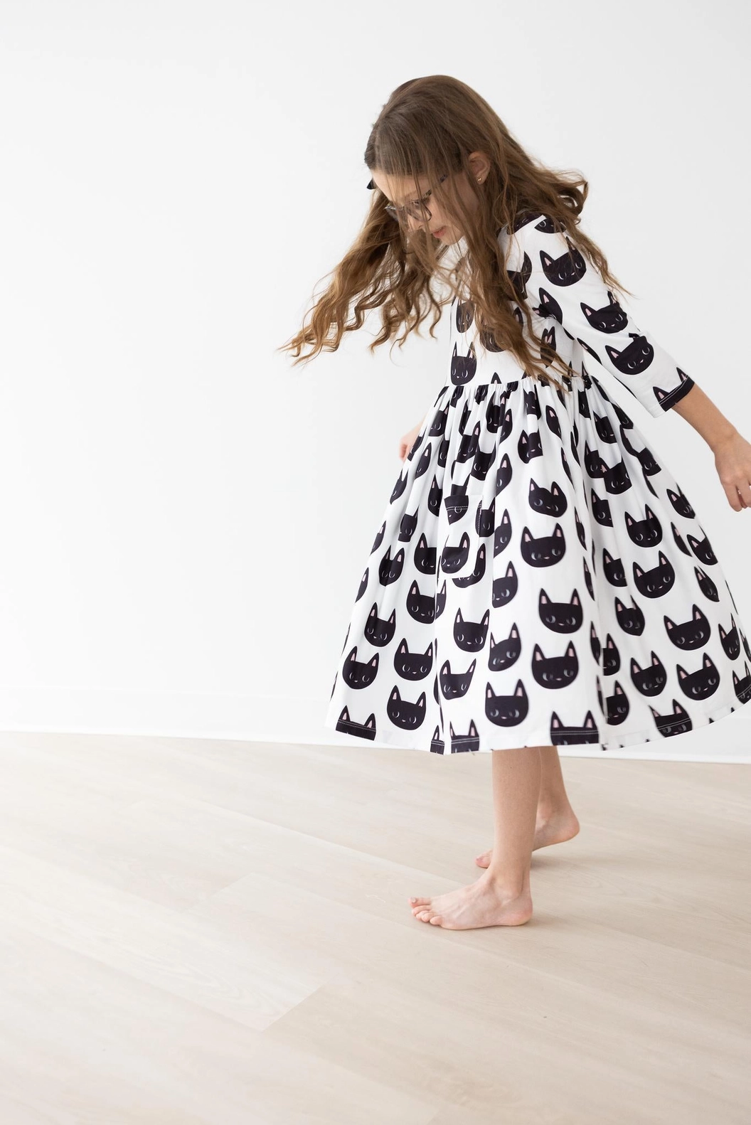 Black Cat Twirl Dress