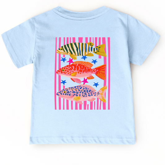 Light Blue Fish Tee