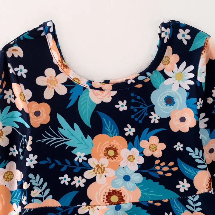 Fall Floral Print Dress