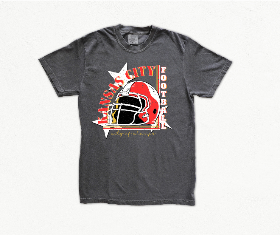 KC Football Vintage Helmet Tee