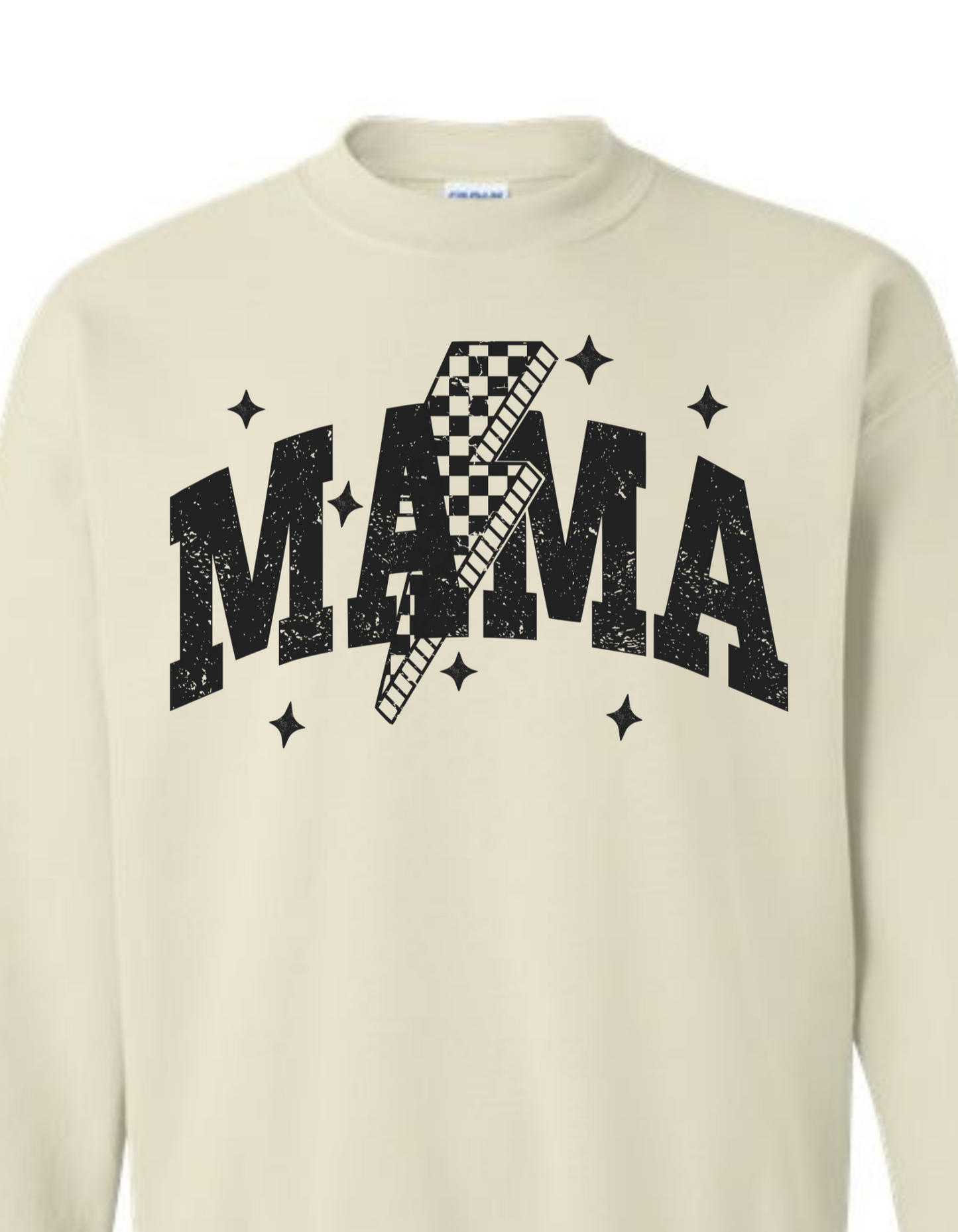 MAMA Hoodie on Sand Gildan