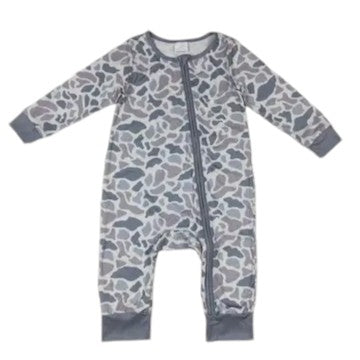 Baby Camouflage Zip Romper