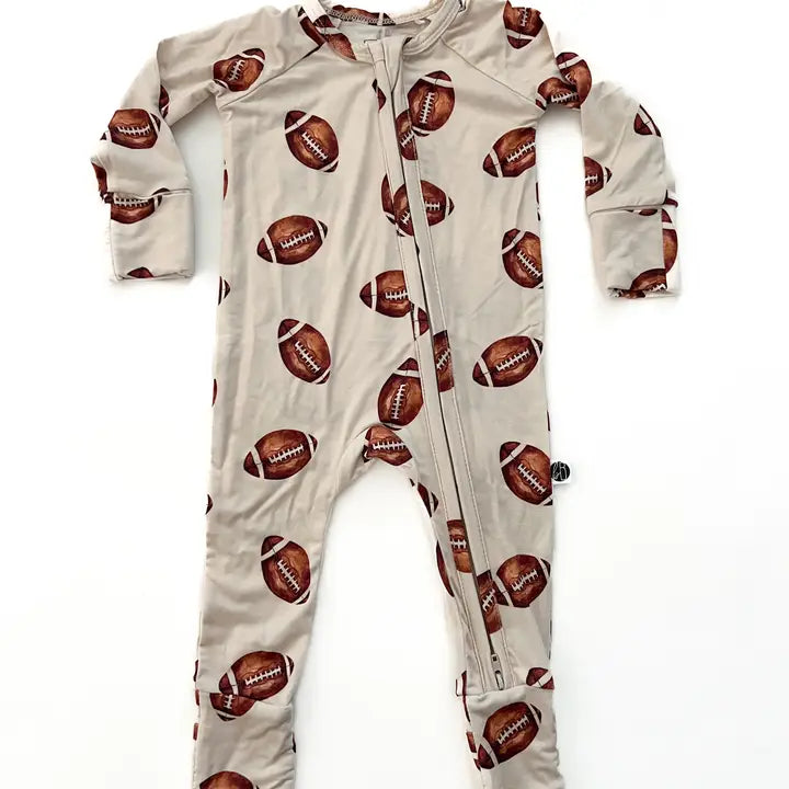 Football Zip Romper