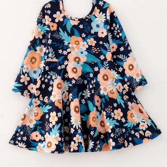 Fall Floral Print Dress