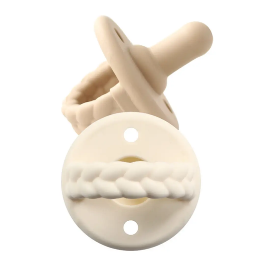Pacifier Set- Toast + Buttercream