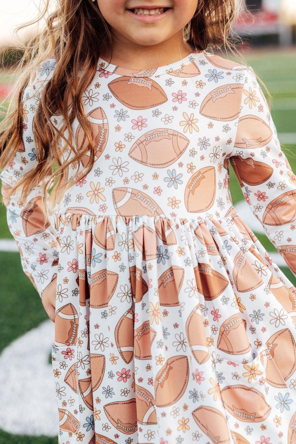 Football Floral Twirl Dress