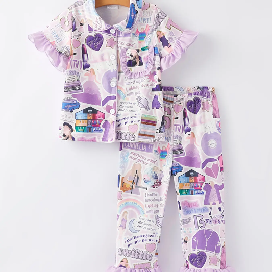 TS Purple Girls Pajamas