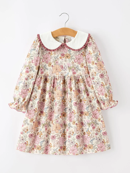 Fall Floral Lace Dress