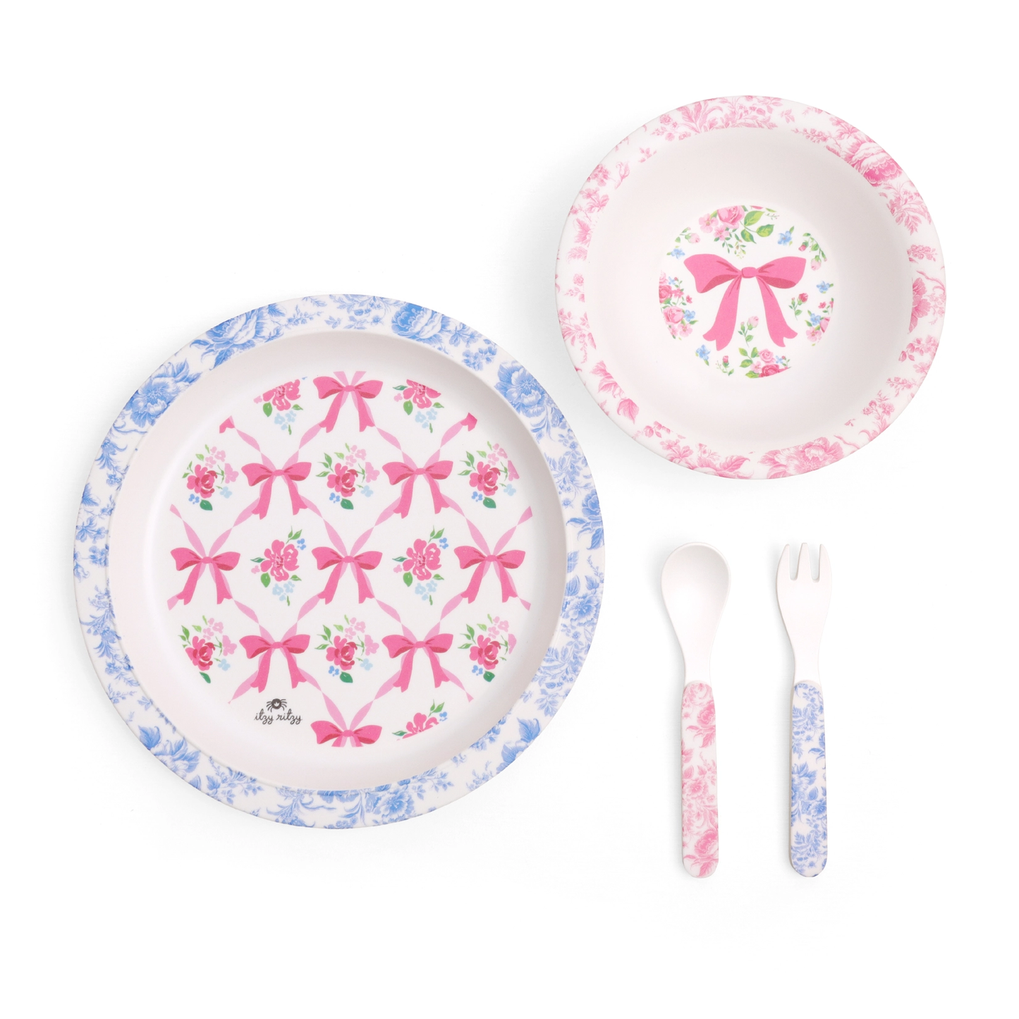 4 Piece Dining Set- Ribbons & Roses