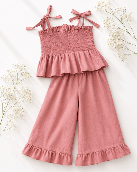 Smocked Two Piece Set- Peony
