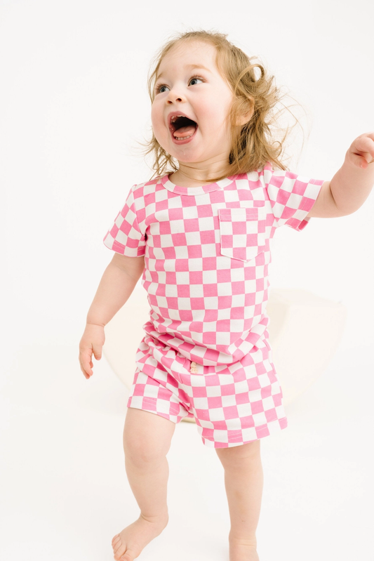 Pink Checkered Set