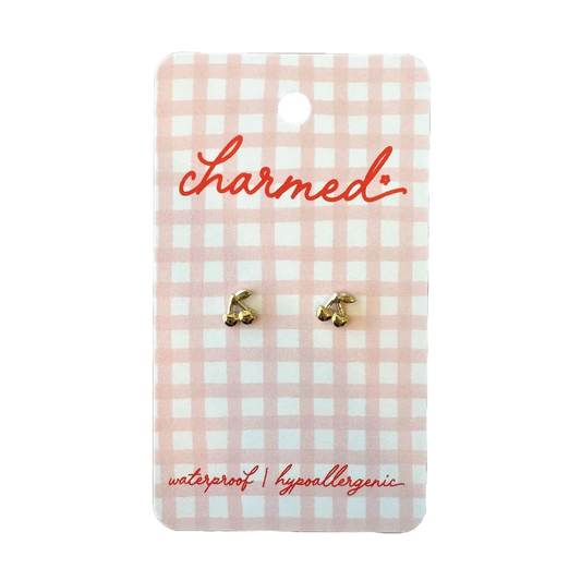Gold Cherry Earrings