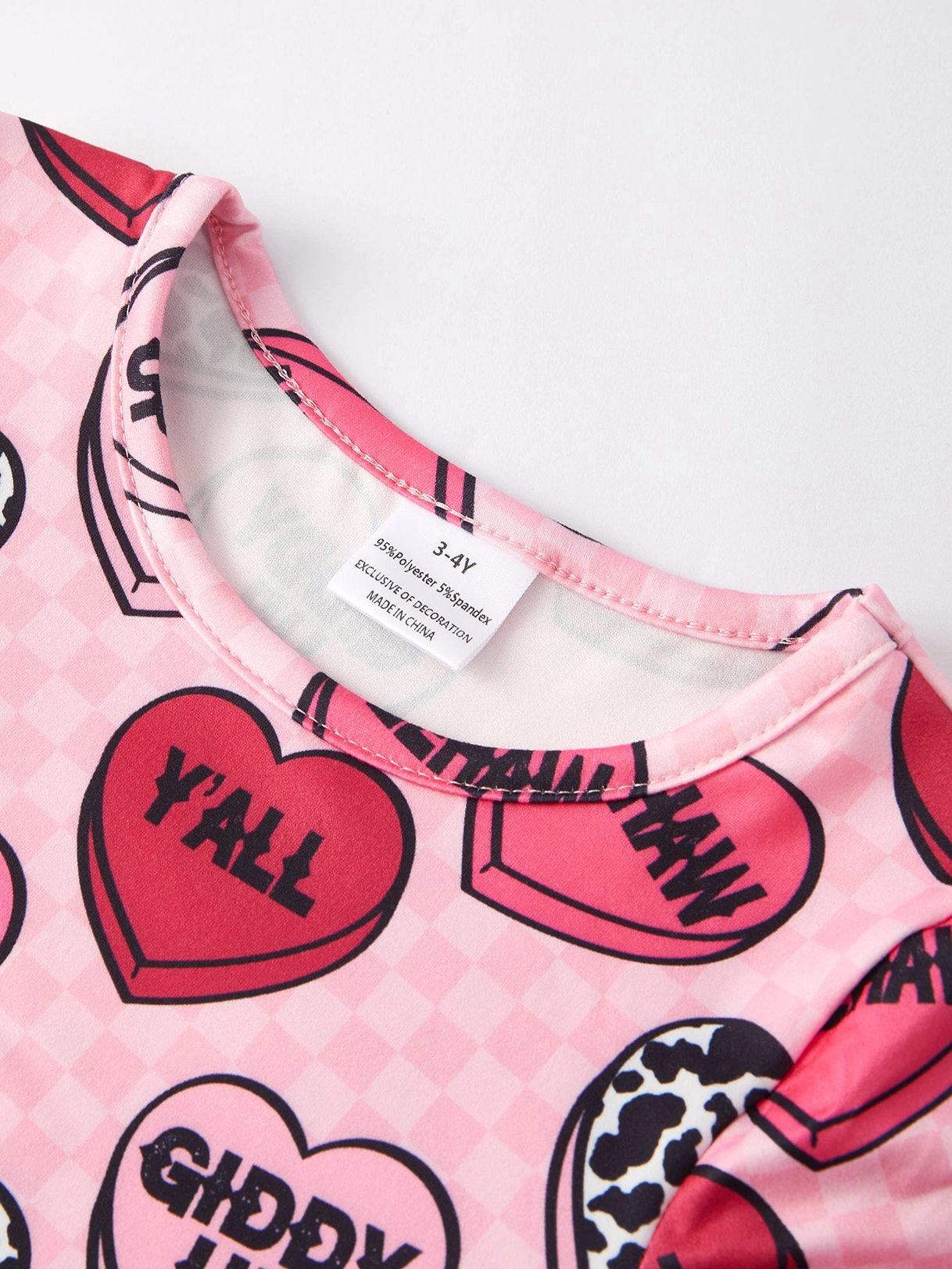 Valentine's Day Cow Print Hearts Dress