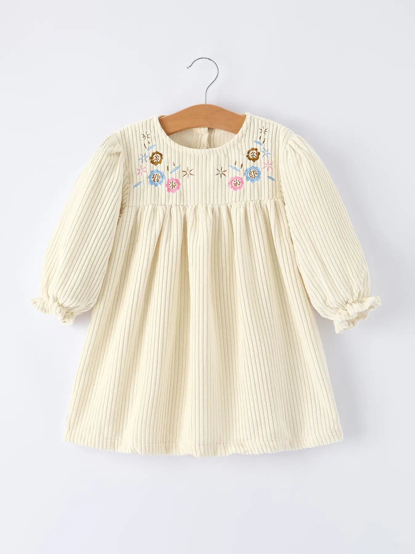 Floral Embroidery Toddler Dress