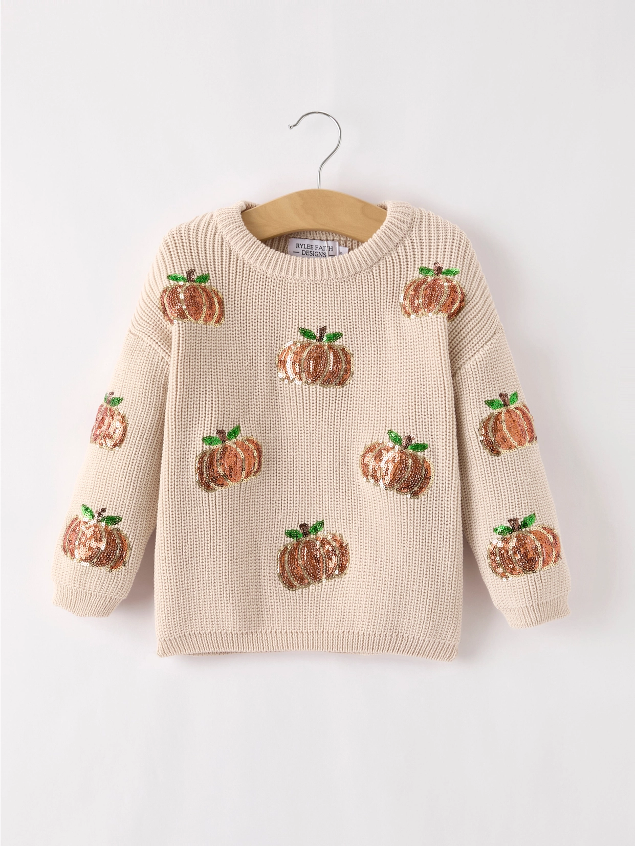 Pumpkin Sequin Sweater