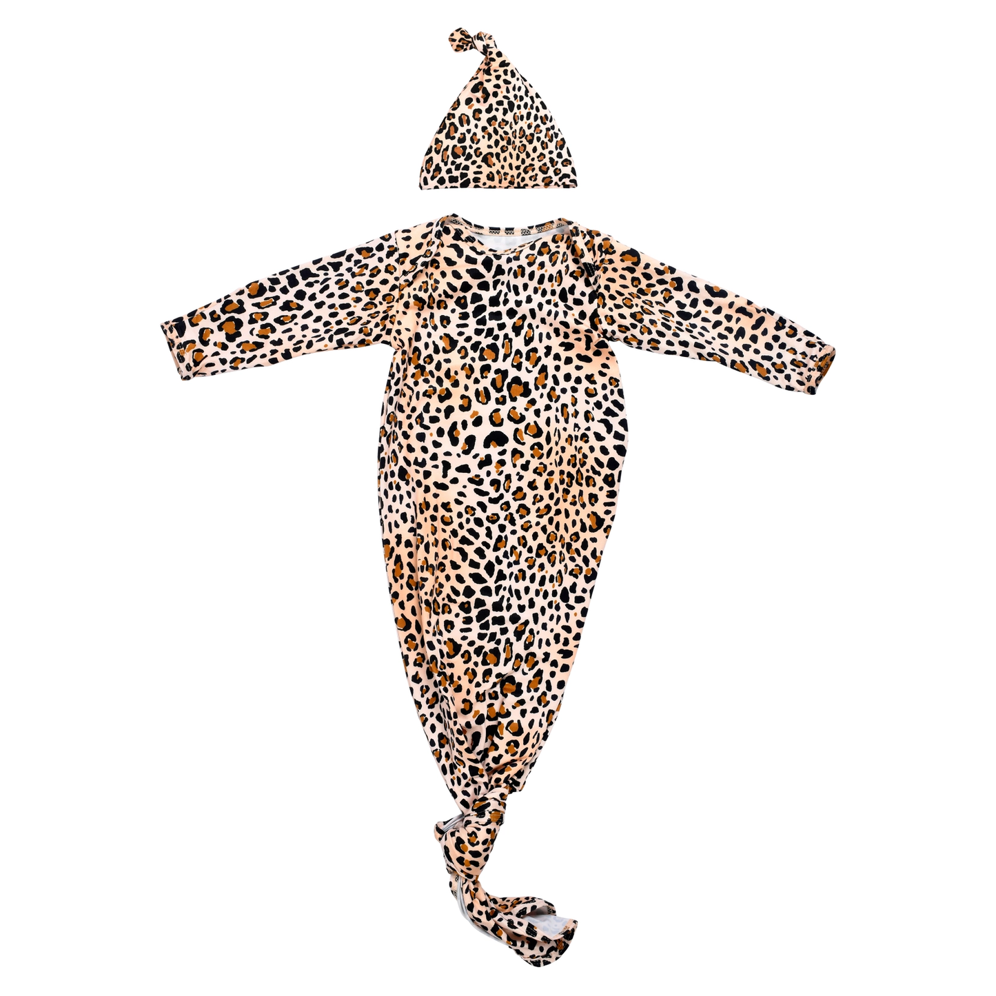 Leopard Knotted Gown Set