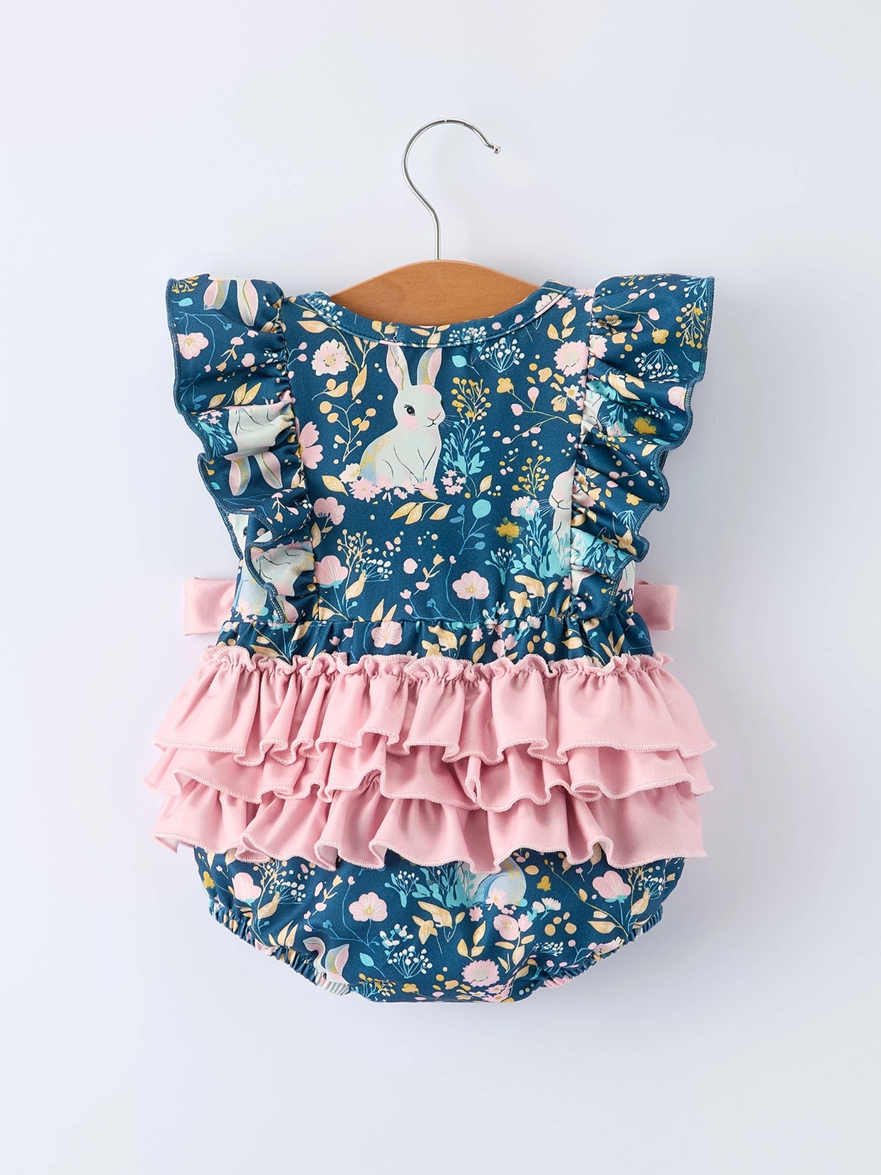 Blue Easter Bunny Baby Romper