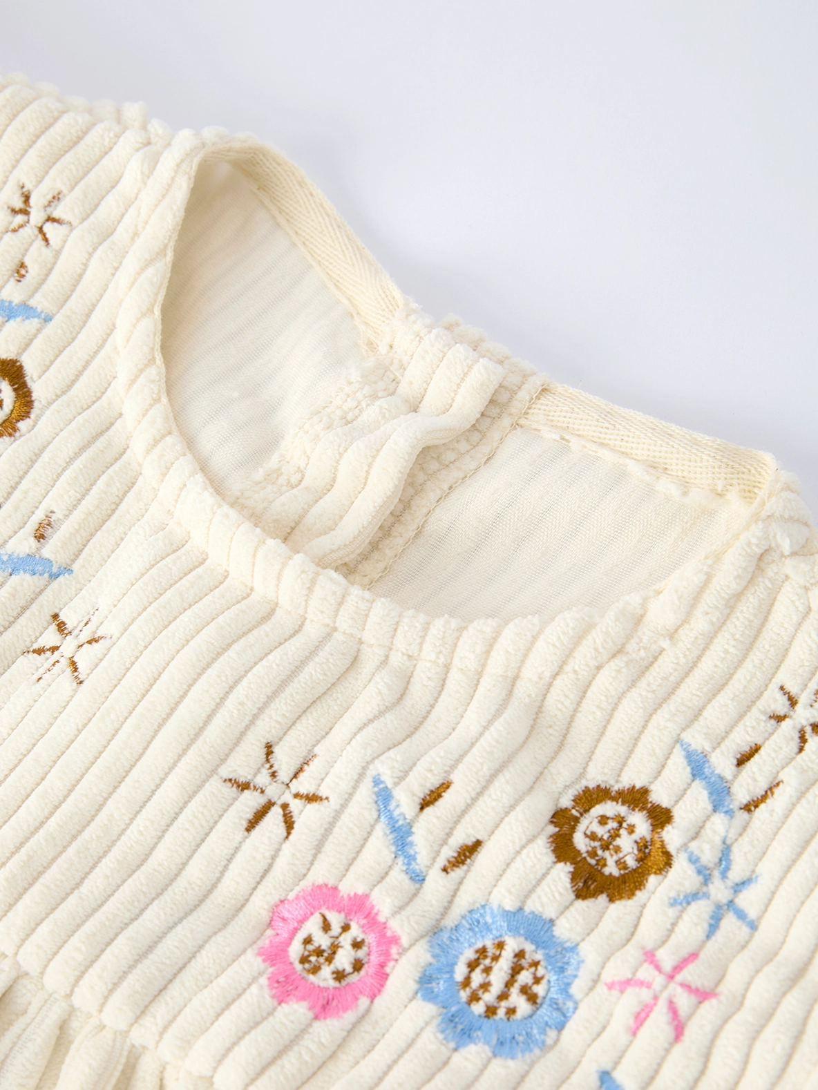Floral Embroidery Toddler Dress