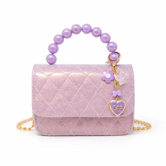 Quilted BFF Handbag- Purple