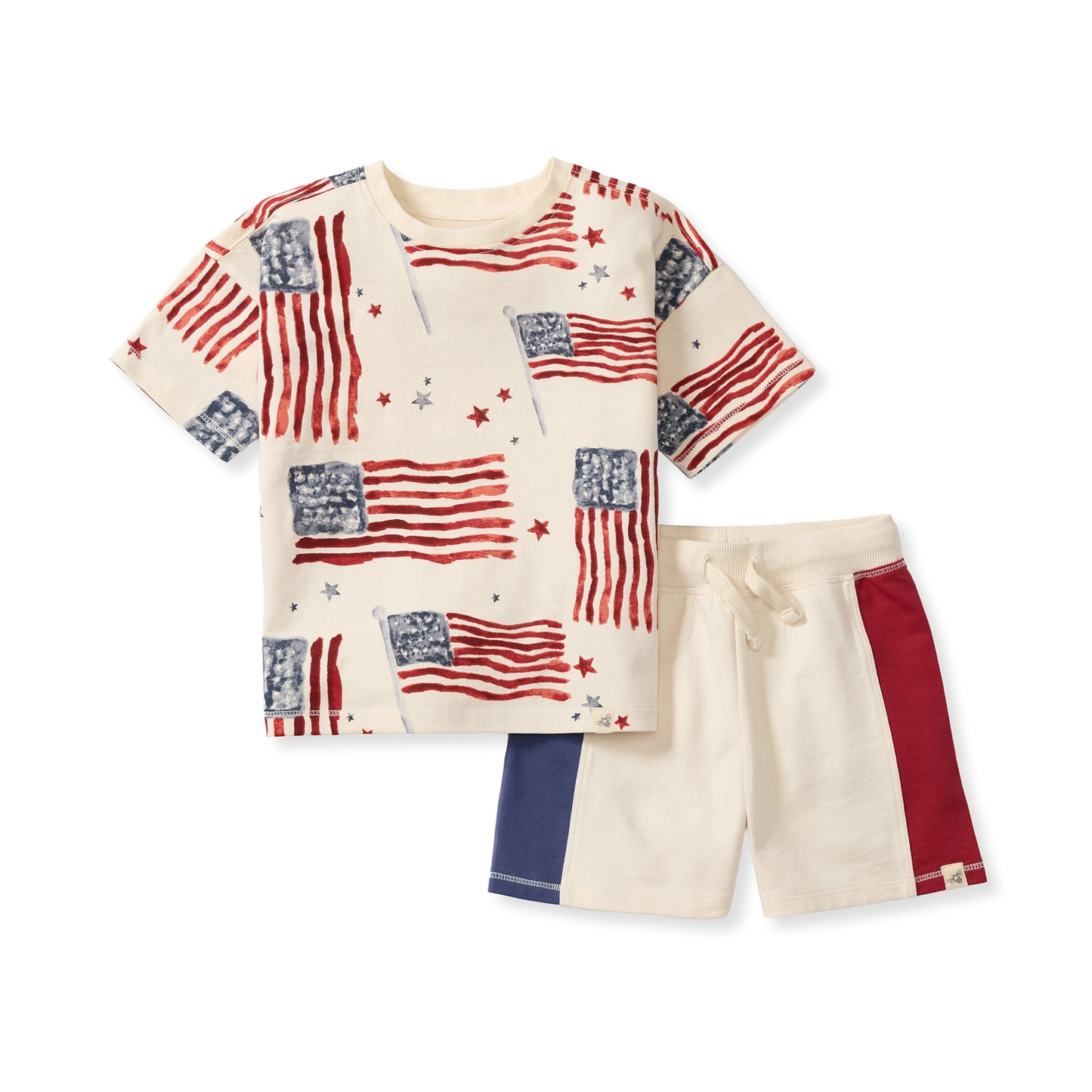 American Flag Set- Tee & Shorts