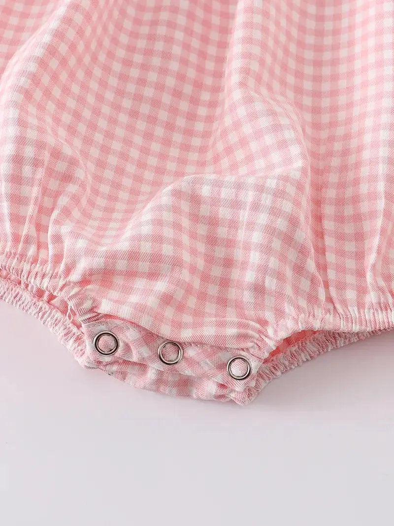 Strawberry Smocked Baby Romper