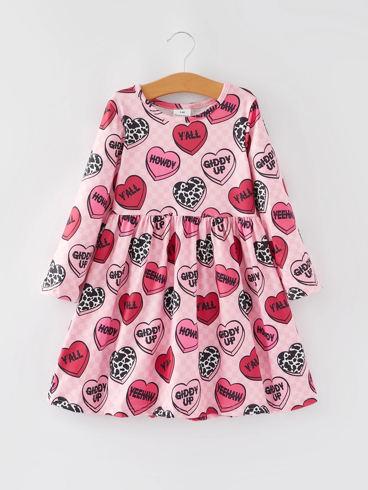 Valentine's Day Cow Print Hearts Dress